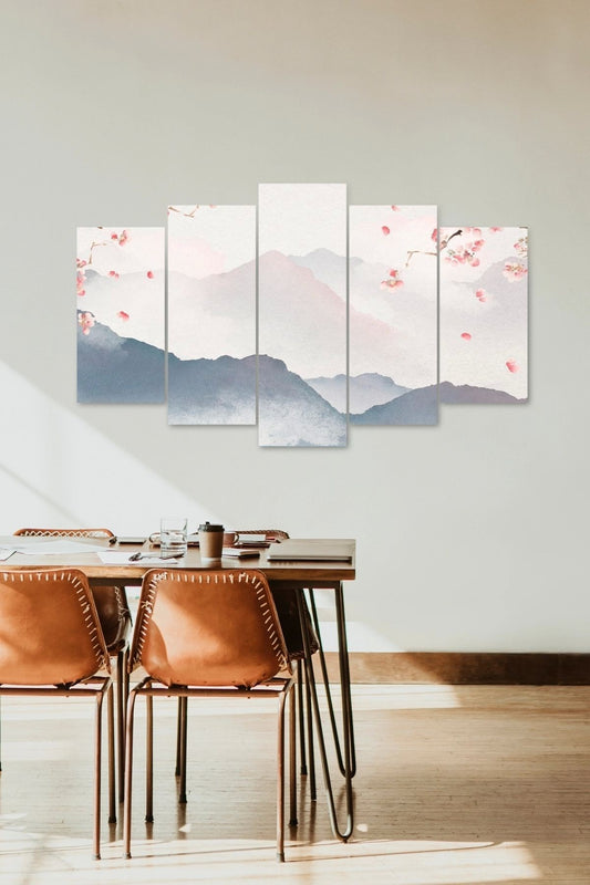 Manzara Doğa 5 Parçalı Mdf Tablo 60 x 100