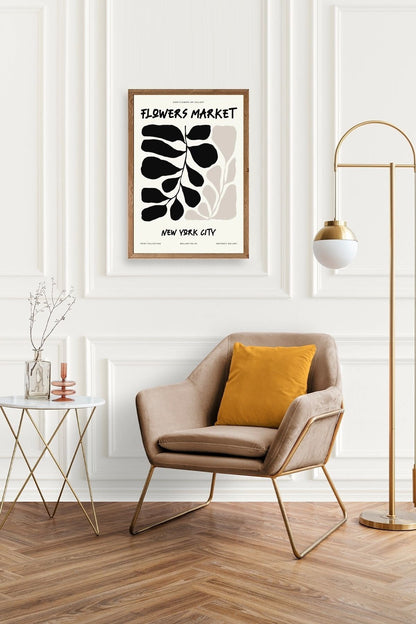 Yaprak Ahşap Çerçeveli Tablo 50 x 70