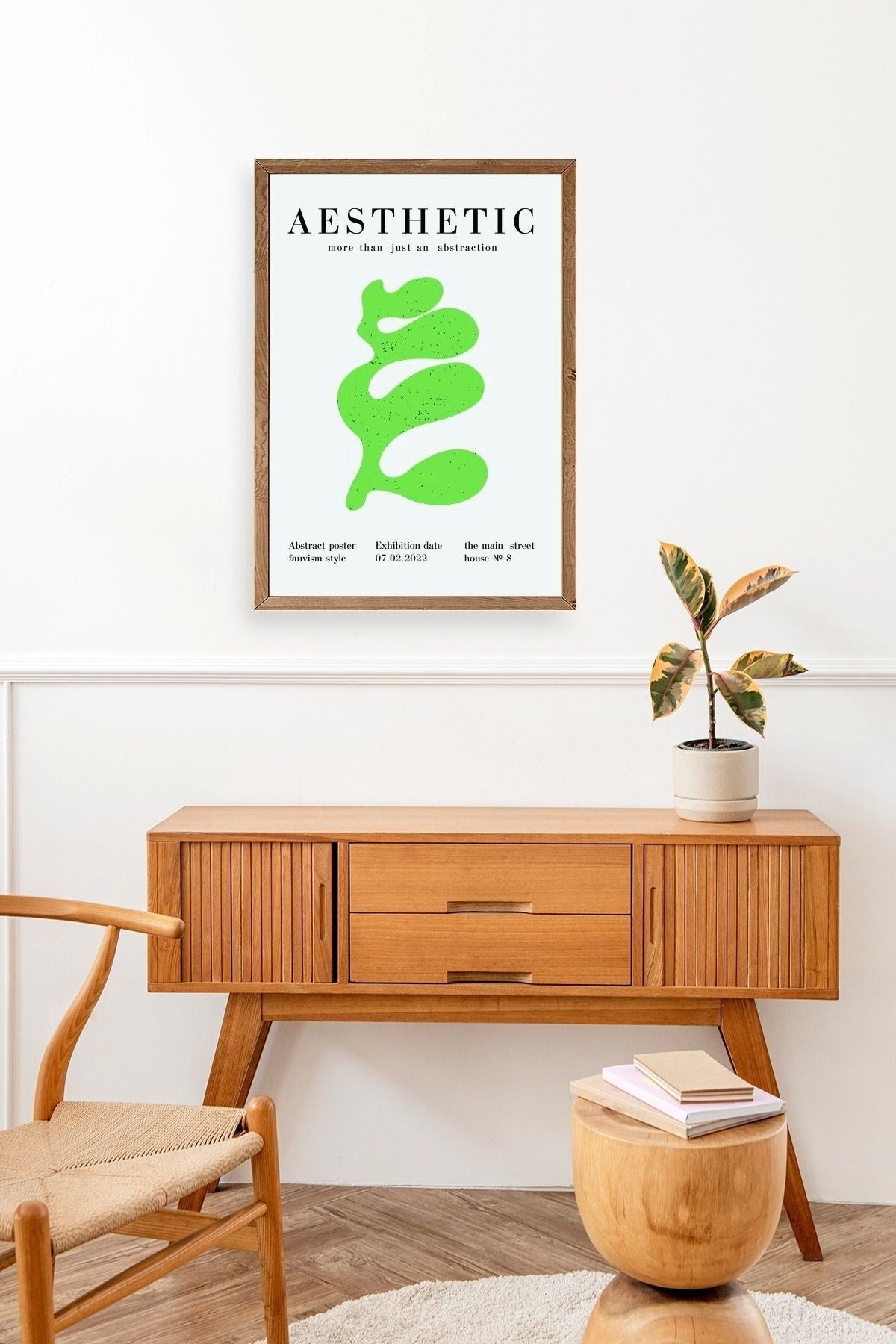 Modern Ahşap Çerçeveli Tablo 50 x 70