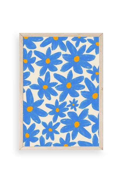 Çiçekler Ahşap Çerçeveli Tablo 17 x 23