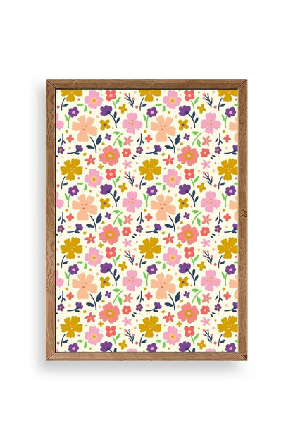 Çiçek Ahşap Çerçeveli Tablo 50 x 70