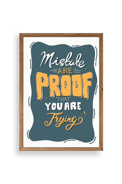 Motto Ahşap Çerçeveli Tablo 30 x 42