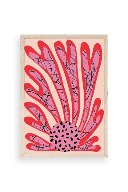 Çiçek Ahşap Çerçeveli Tablo 30 x 42