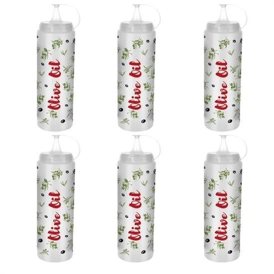 BUFFER® Şeffaf Kapaklı Sızdırmaz Yağlık Sosluk Şişesi Plastik Yağdanlık Master Chef AP-9471