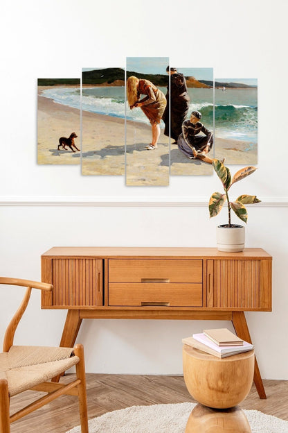 İnsan Manzarası 5 Parçalı Mdf Tablo 60 x 100
