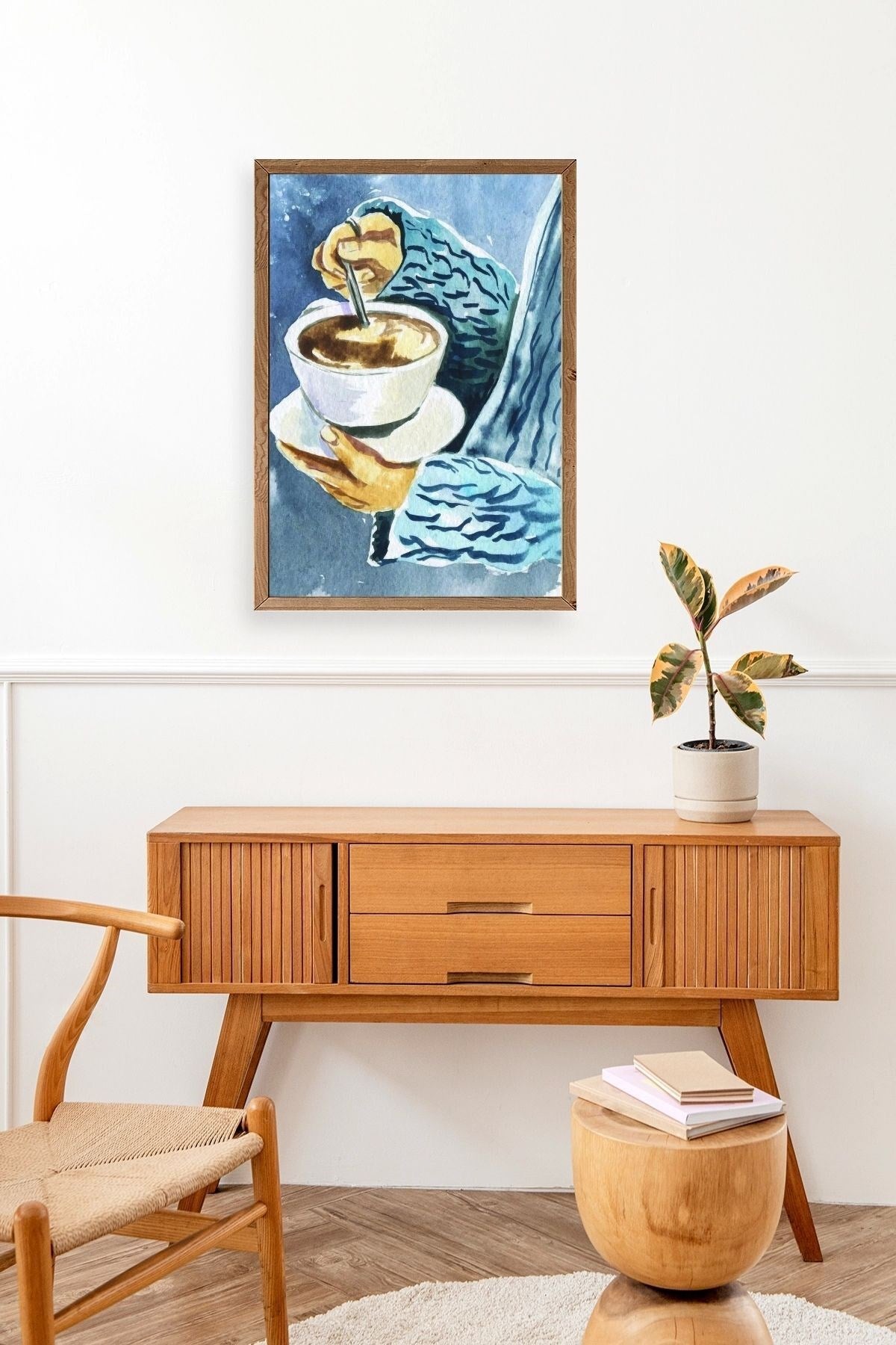 Kahve Ahşap Çerçeveli Tablo 30 x 42