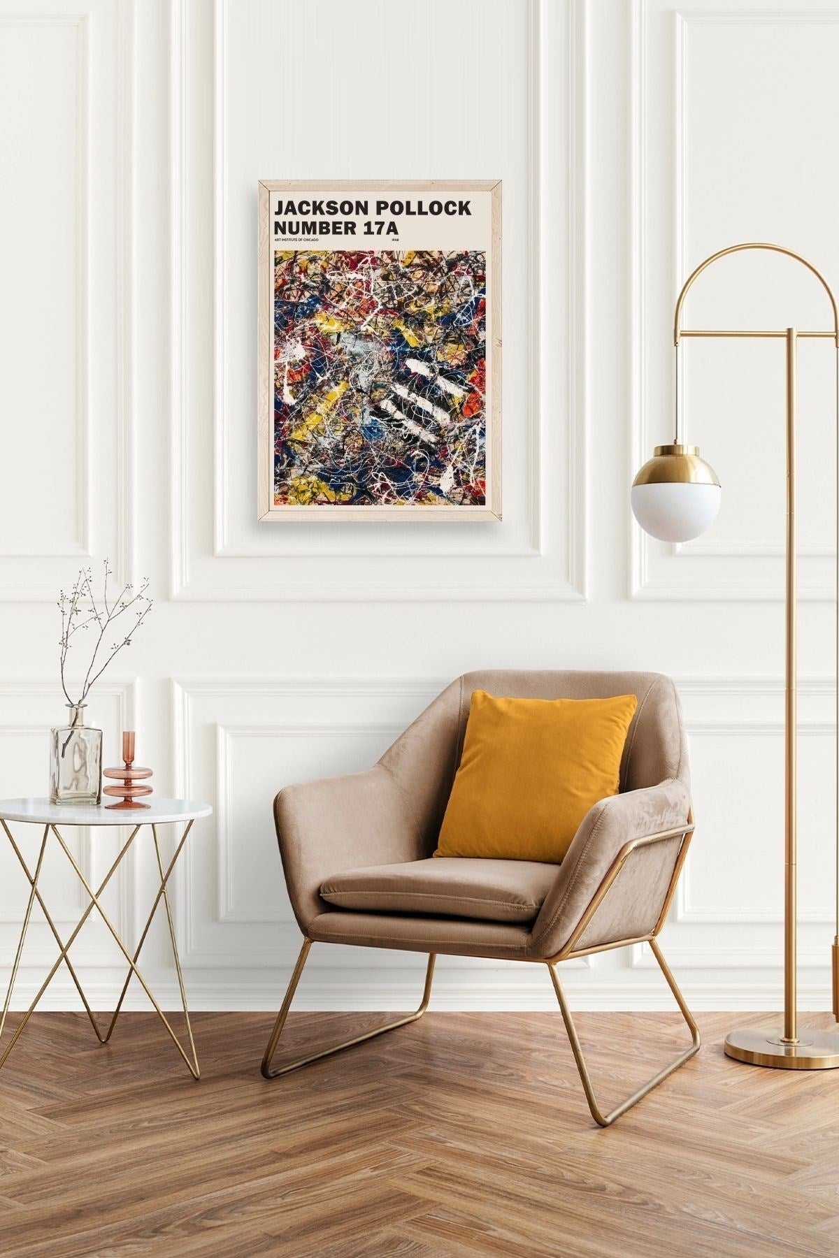 Jackson Polloc Ahşap Çerçeveli Tablo 17 x 23