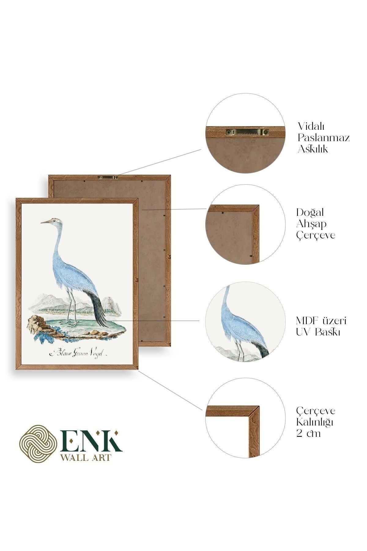 Blaue G. Voyel Ahşap Çerçeveli Tablo 30 x 42