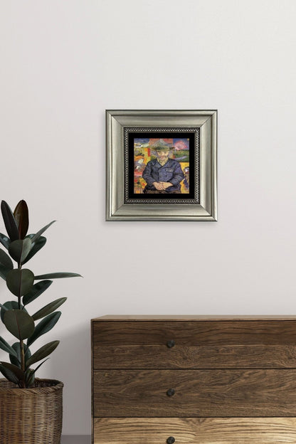 Van Gogh Çerçeveli Taş Tablo 20 cm