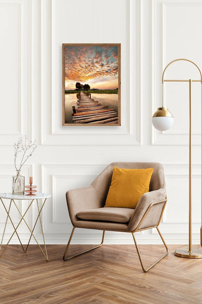 Manzara Doğa Ahşap Çerçeveli Tablo 17 x 23