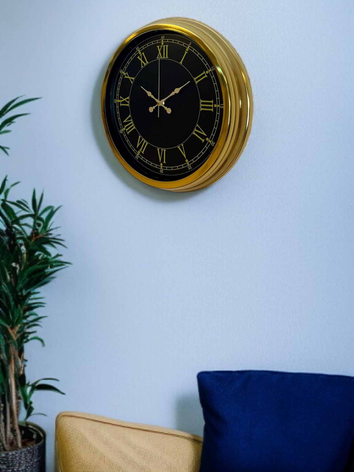 Zentime 40 Cm Gold Lüks Duvar Saati