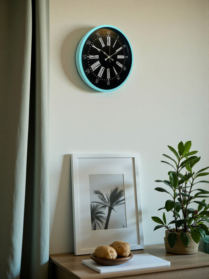 Zentime 36 Cm Turkuaz Dekoratif Duvar Saati