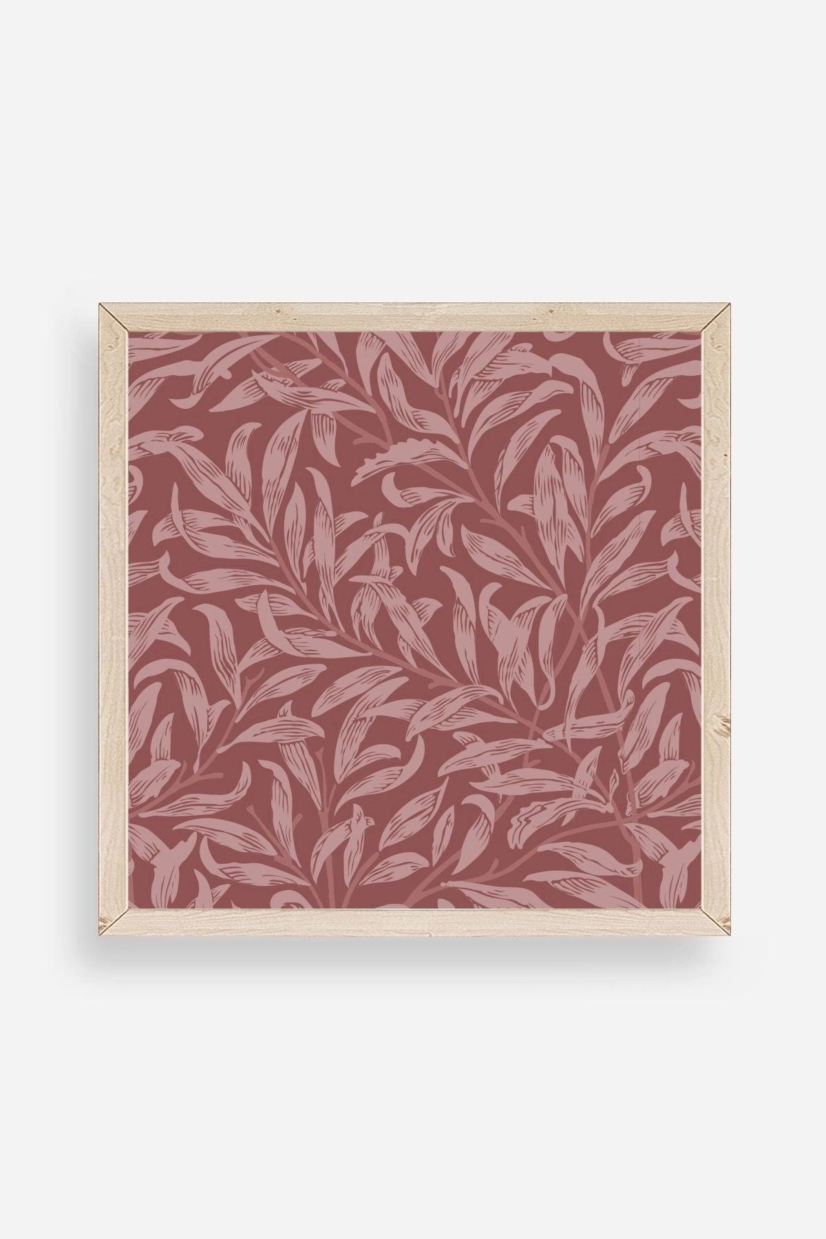 Yaprak Ahşap Çerçeveli Tablo 50 x 50