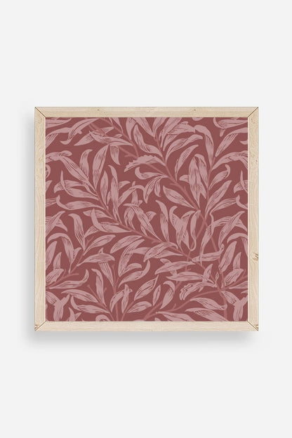 Yaprak Ahşap Çerçeveli Tablo 50 x 50