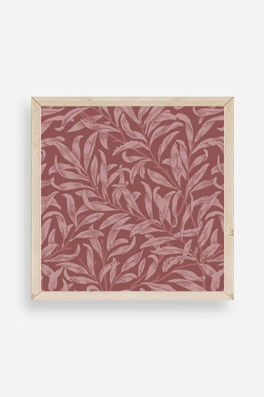 Yaprak Ahşap Çerçeveli Tablo 50 x 50