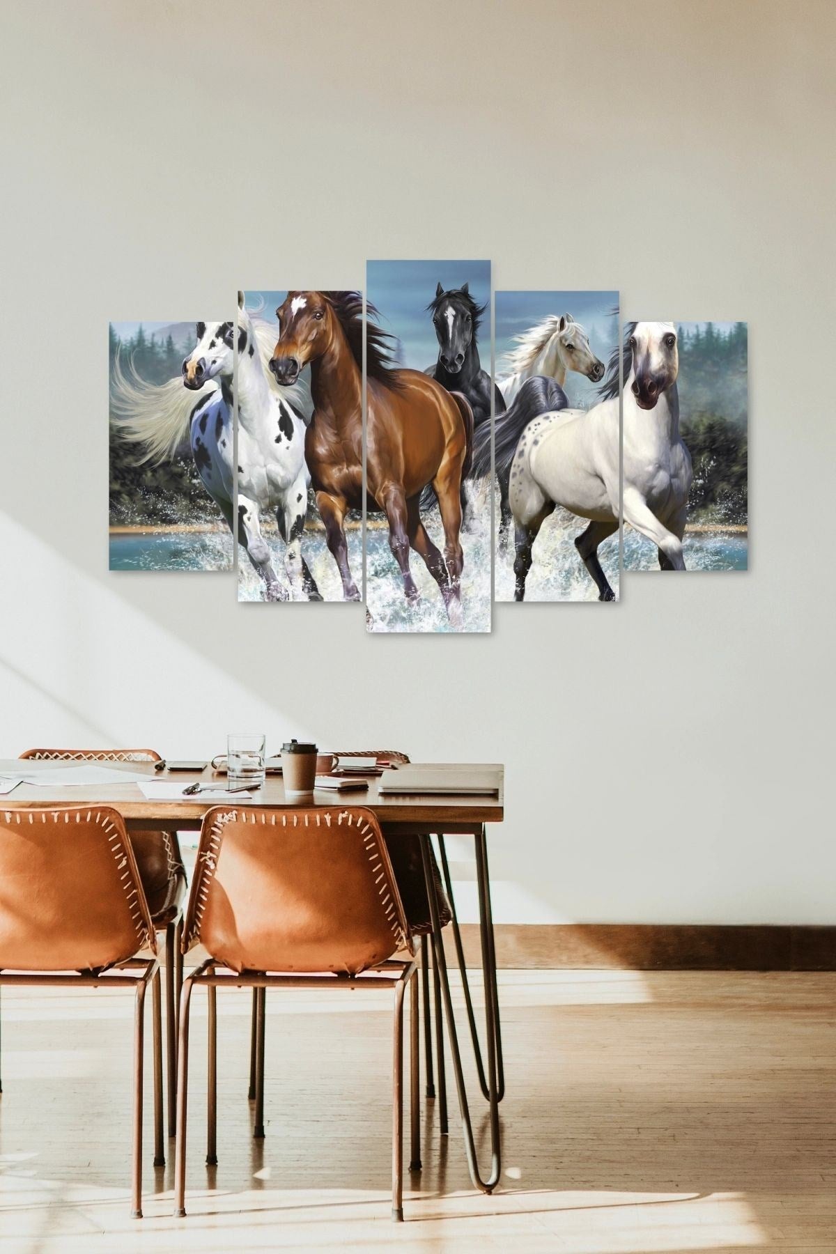 Atlar 5 Parçalı Mdf Tablo 60 x 100