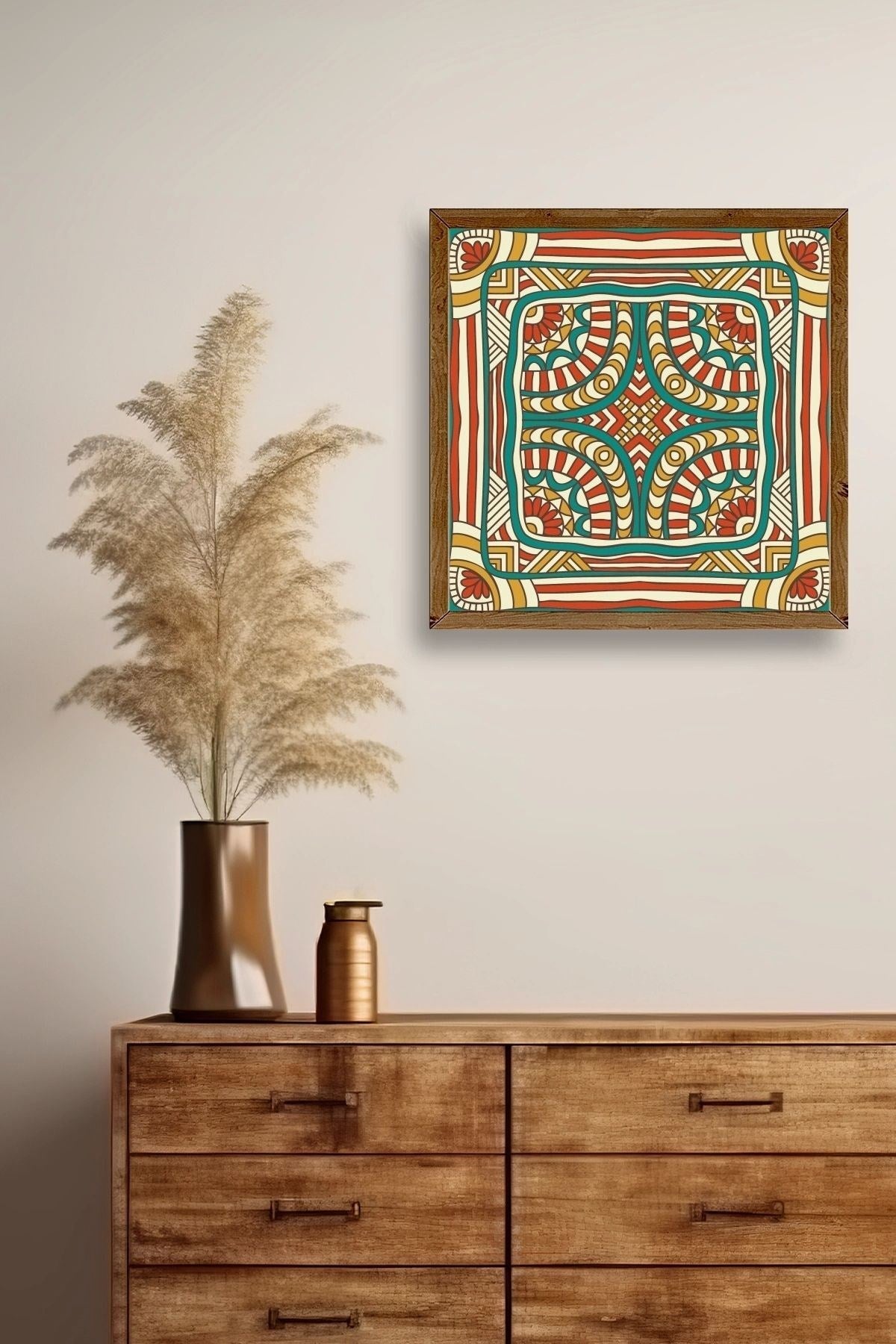 Motif Ahşap Çerçeveli Tablo 50 x 50