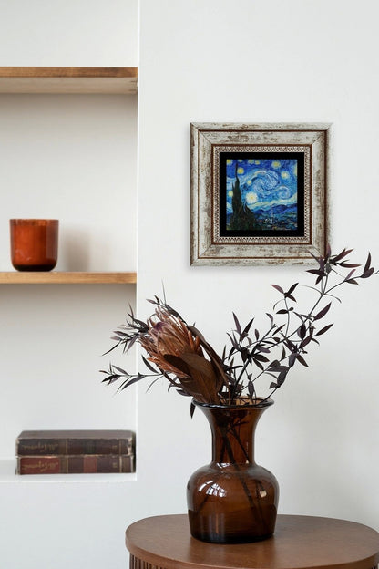 Van Gogh Çerçeveli Taş Tablo 20 cm