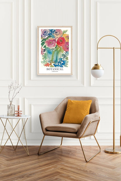 Çiçek Ahşap Çerçeveli Tablo 23 x 30