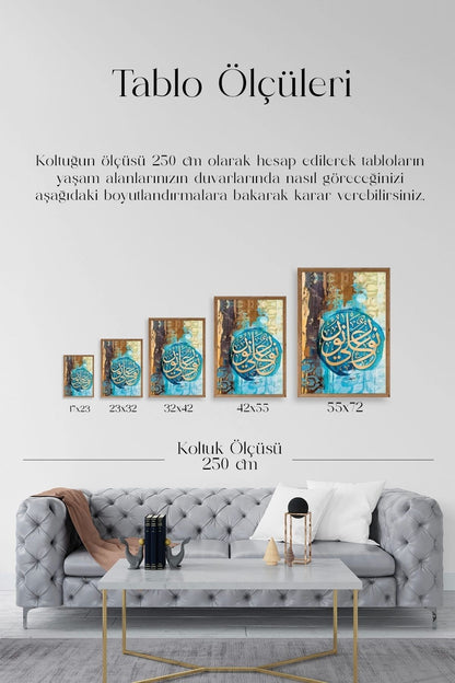 Hat Yazısı Ahşap Çerçeveli Tablo 23 x 30