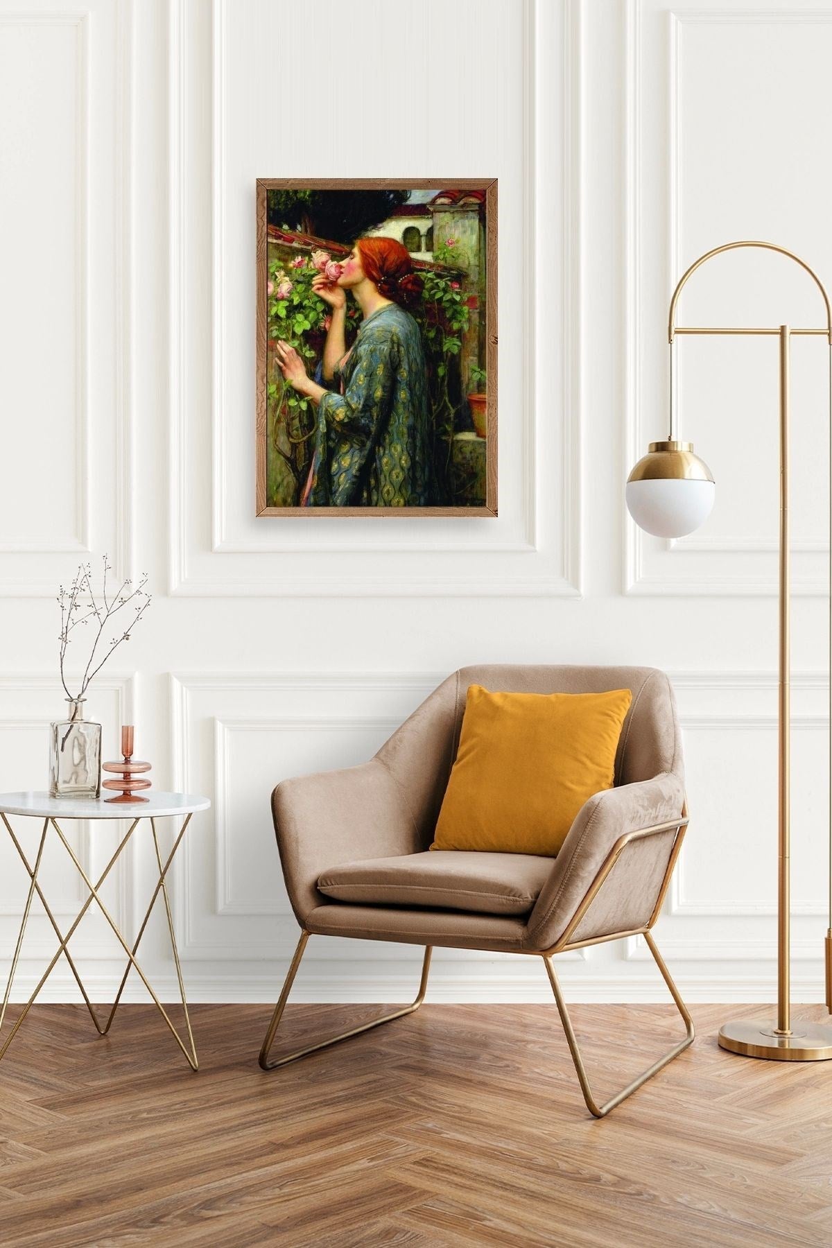 Kadın Ahşap Çerçeveli Tablo 50 x 70