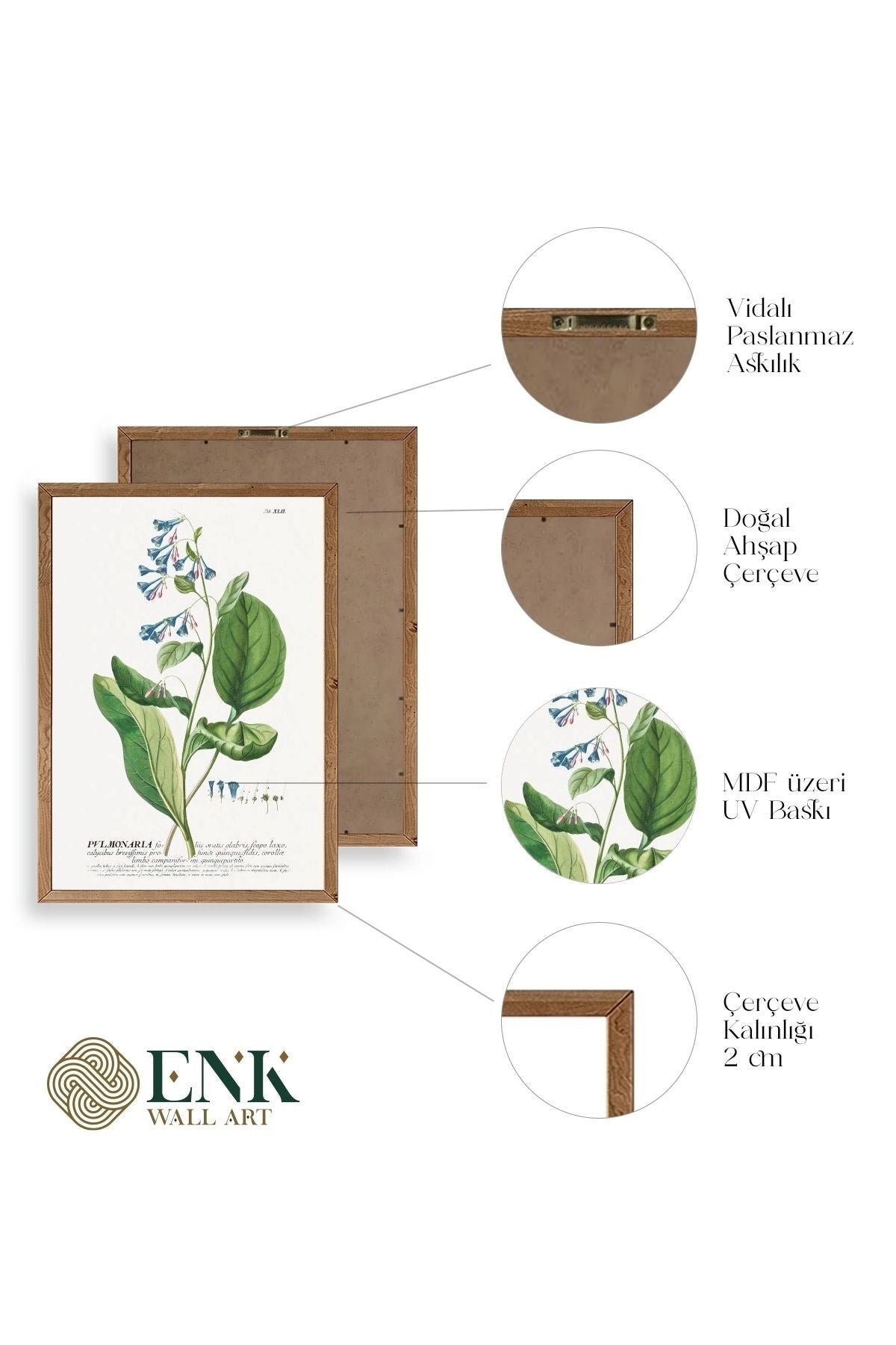 Pvlmonarla Ahşap Çerçeveli Tablo 50 x 70