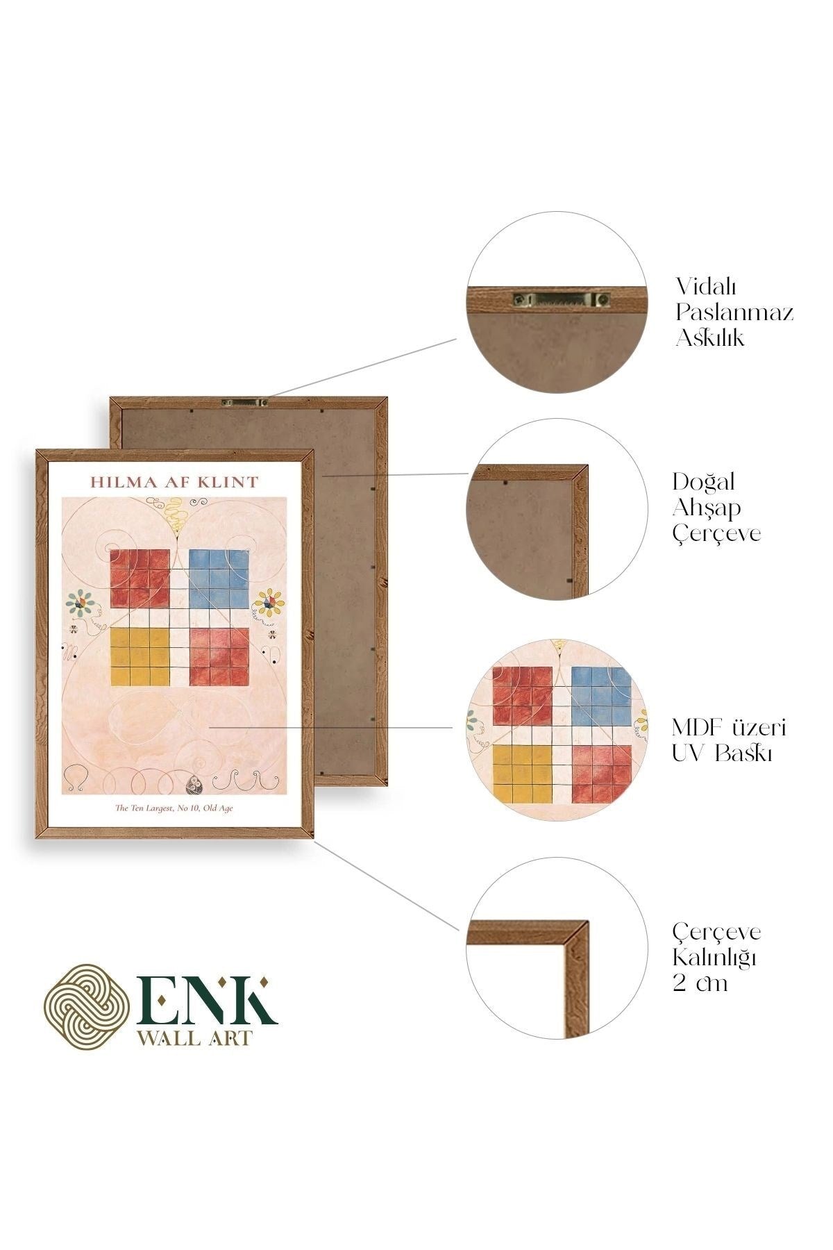 Hilma Af Klint Ahşap Çerçeveli Tablo 23 x 30