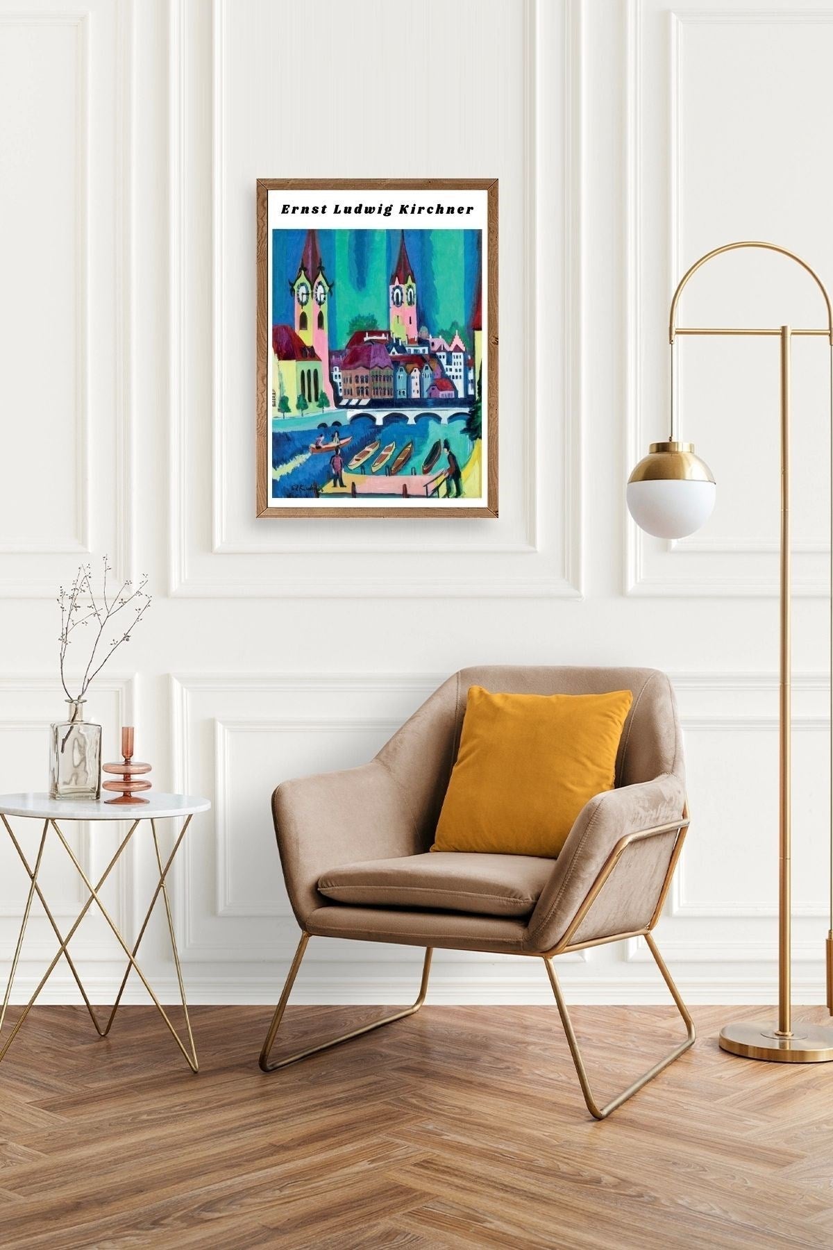 Ernst Ludwig Kirchner Ahşap Çerçeveli Tablo 23 x 30