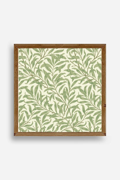 Yapraklar Ahşap Çerçeveli Tablo 50 x 50