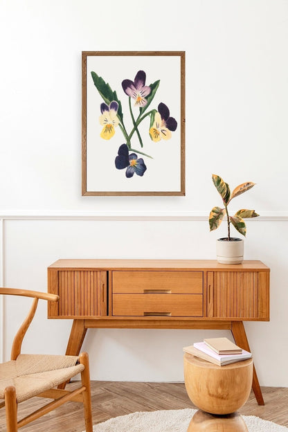 Çiçekler Ahşap Çerçeveli Tablo 50 x 70