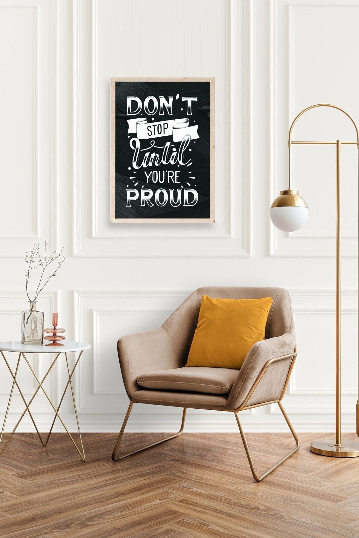 Motto Ahşap Çerçeveli Tablo 50 x 70