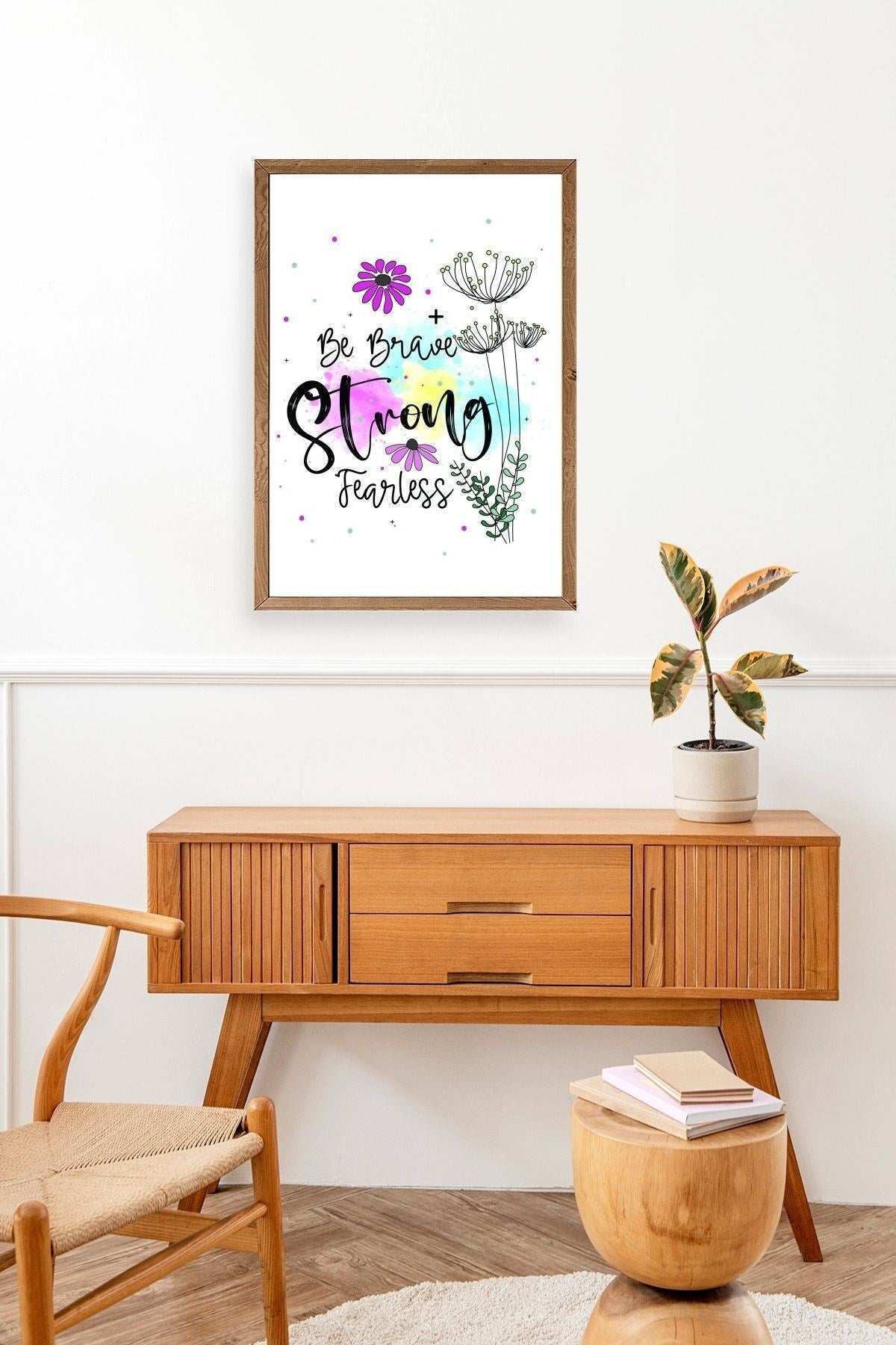 Motto Ahşap Çerçeveli Tablo 23 x 30