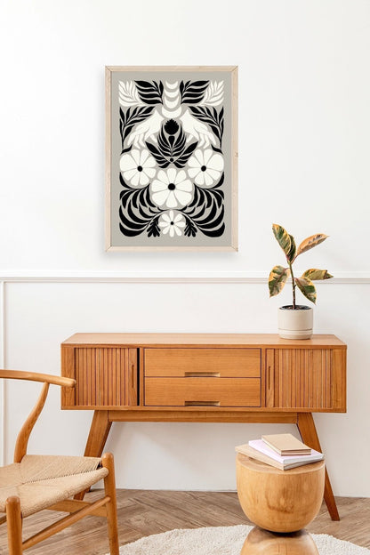 Çiçek Ahşap Çerçeveli Tablo 30 x 42