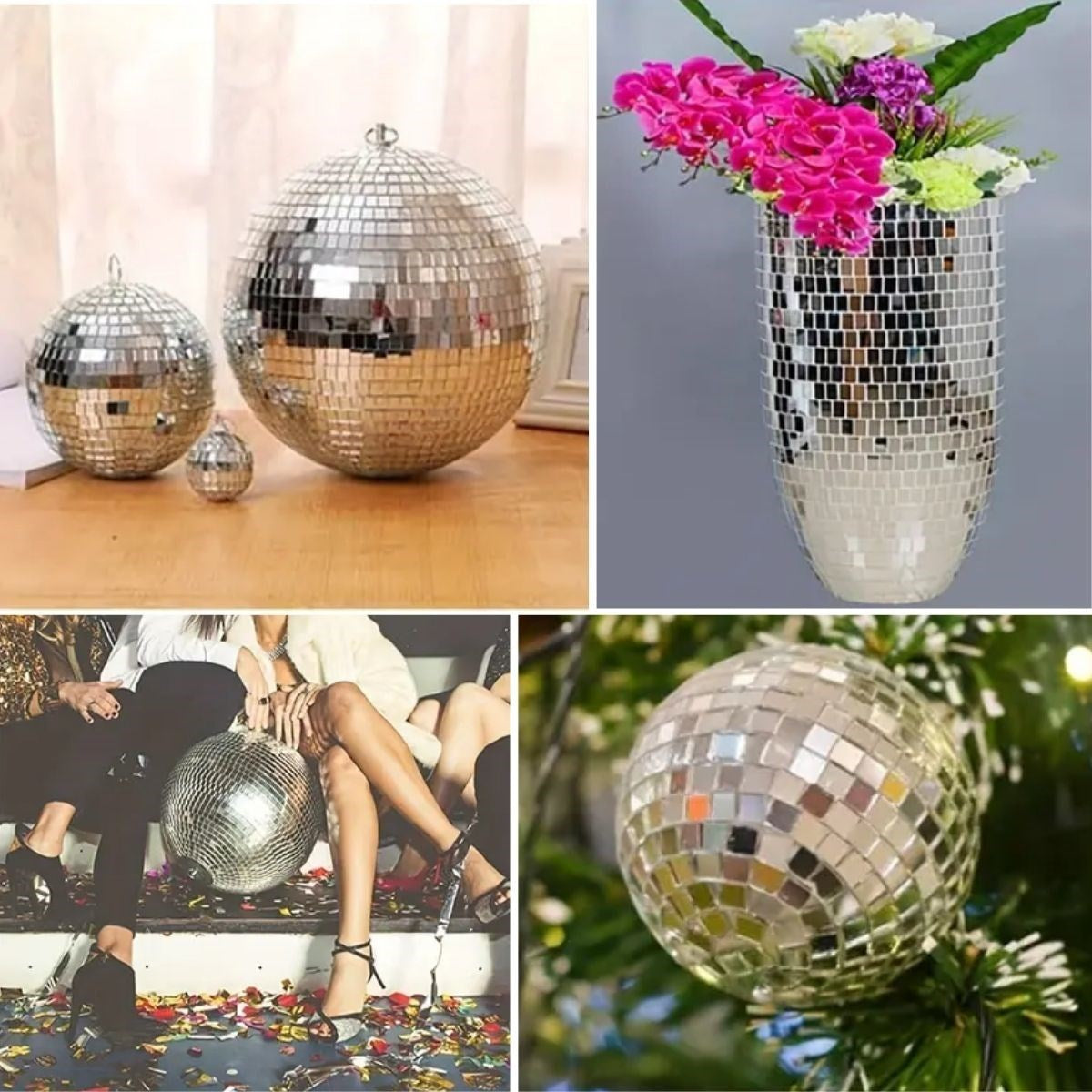 BUFFER®1 Metre Uzunluğunda Gümüş Renk Aynalı Mozaik Taşlı Dekor Bandı 4 cm x 1 mt