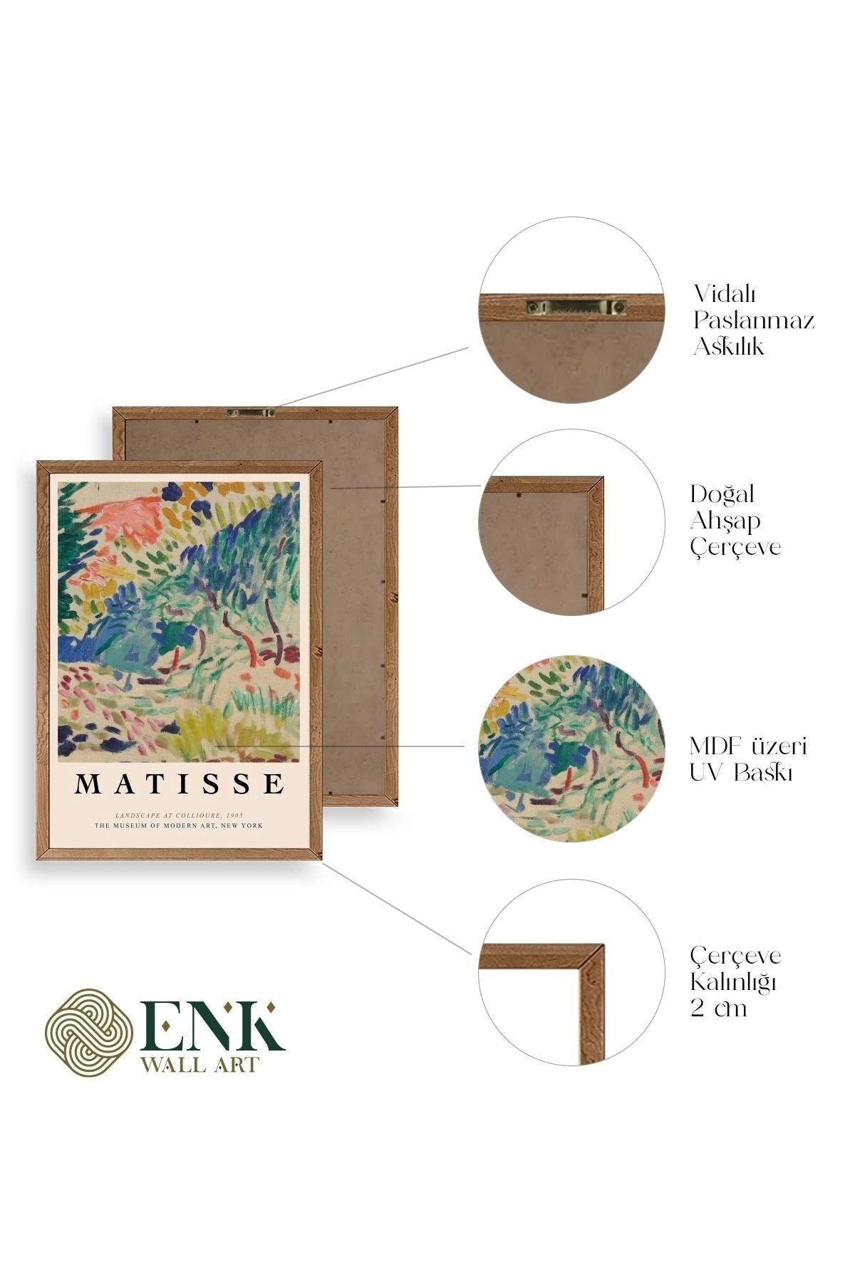 Matisse Ahşap Çerçeveli Tablo 17 x 23