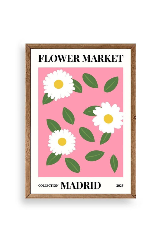 Çiçek Ahşap Çerçeveli Tablo 17 x 23