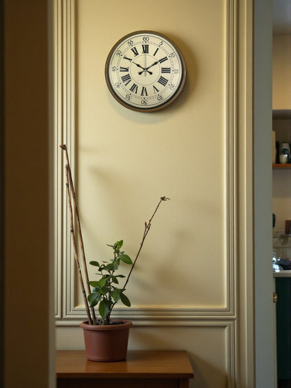 Zentime 36 Cm Kahverengi Dekoratif Duvar Saati