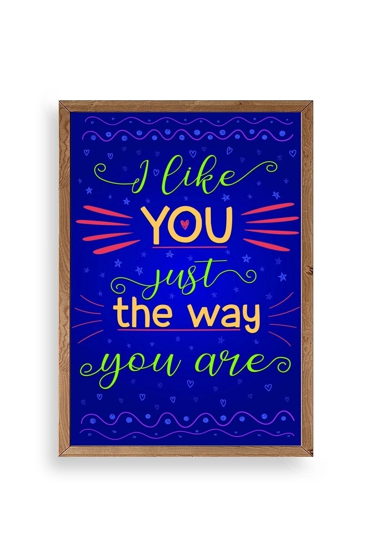 Motto Ahşap Çerçeveli Tablo 23 x 30