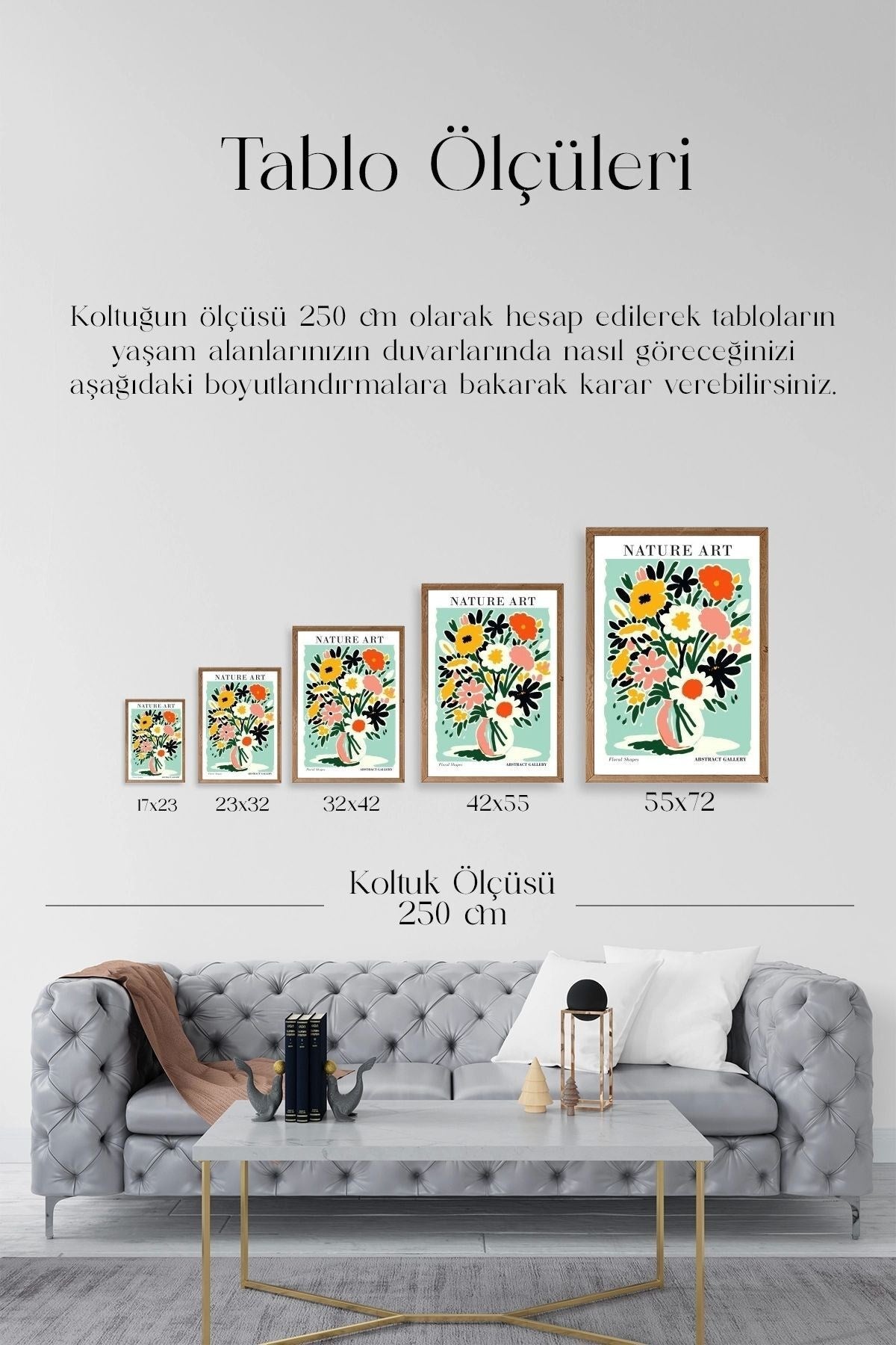 Çiçek Ahşap Çerçeveli Tablo 17 x 23