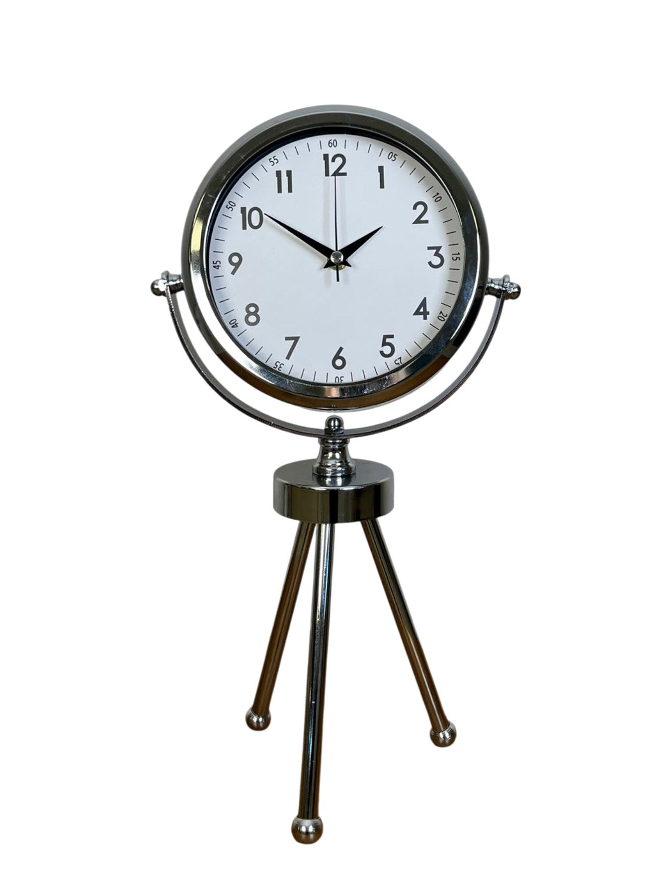 Zentime Krom Şık Üç Ayaklı Masa Saati