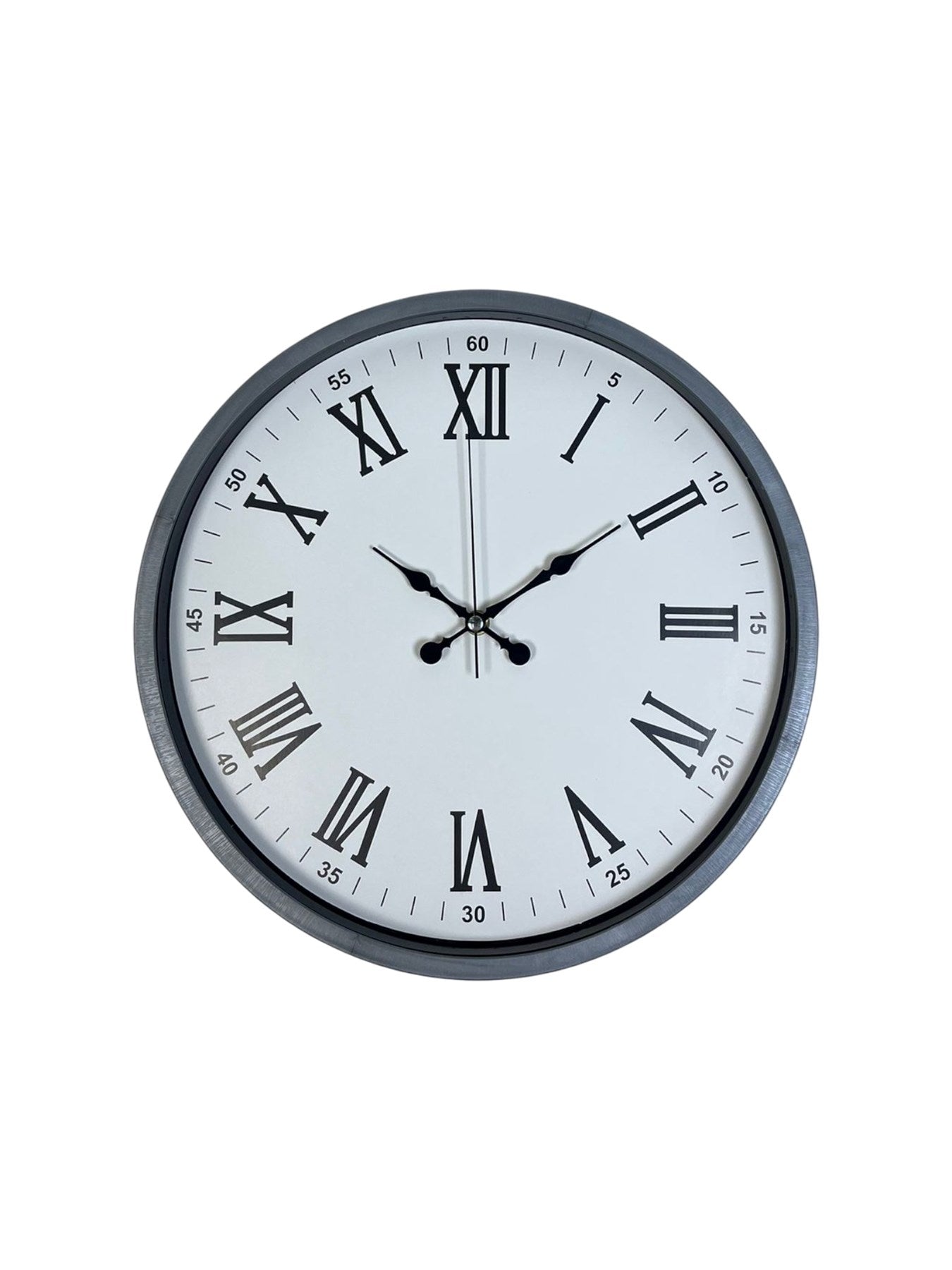 Zentime 36 Cm Gri Dekoratif Duvar Saati