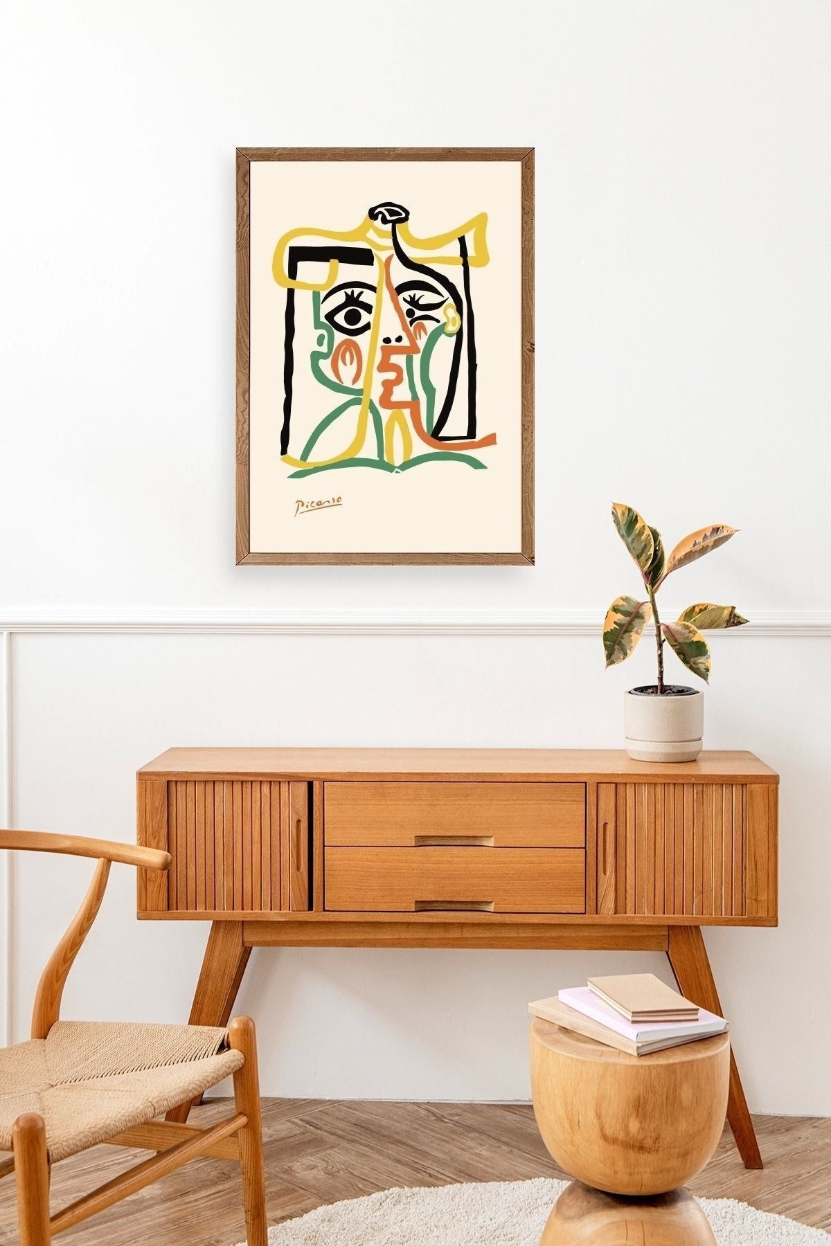 Tete de Femme Ahşap Çerçeveli Tablo 17 x 23