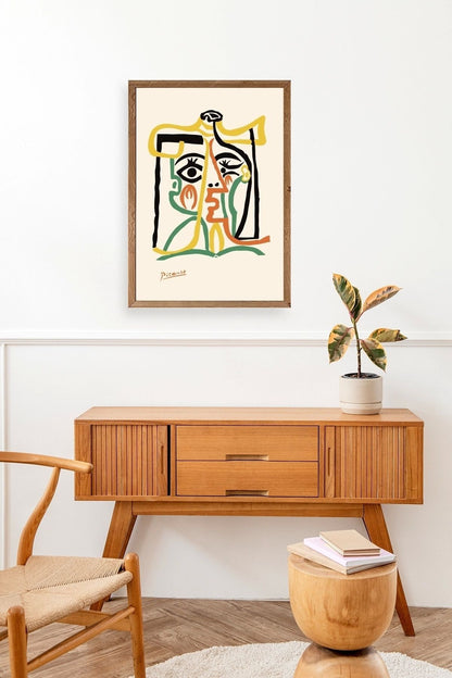 Tete de Femme Ahşap Çerçeveli Tablo 17 x 23