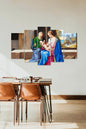 İnsan Manzarası 5 Parçalı Mdf Tablo 60 x 100