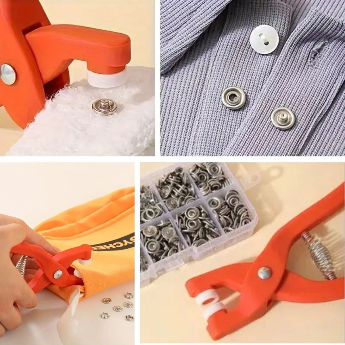 BUFFER® Plastik Çıt Çıt Pensi–Kıyafet, Bebek Önlüğü, Gömlek ve Tekstil Ürünleri İçin Çıtçıt Takma Aleti