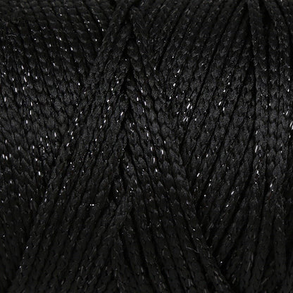 Loren Soft Star Makrome İpi Siyah Simli Siyah RM10
