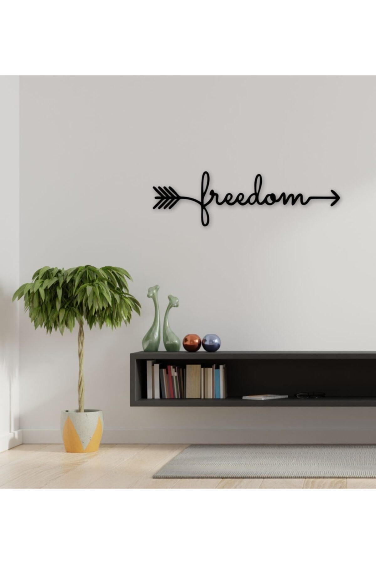 Lazer Kesim Ahşap Duvar Dekoru Freedom 40 x 40