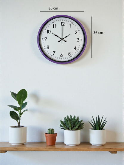 Zentime 36 Cm Mor Dekoratif Duvar Saati