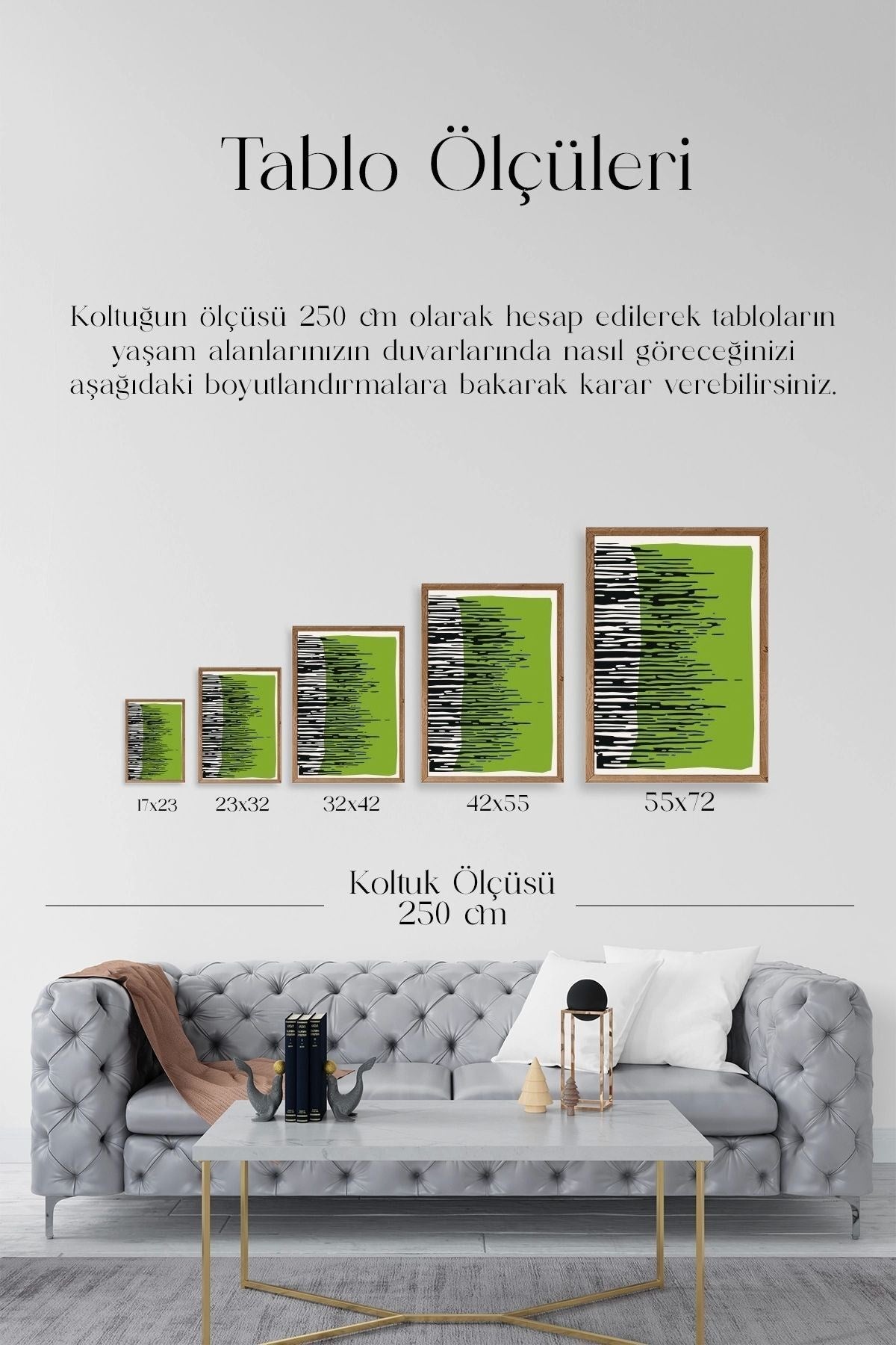 Modern Ahşap Çerçeveli Tablo 50 x 70