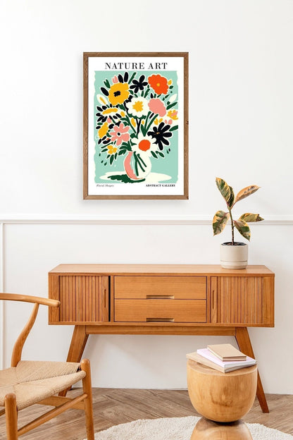 Çiçek Ahşap Çerçeveli Tablo 30 x 42